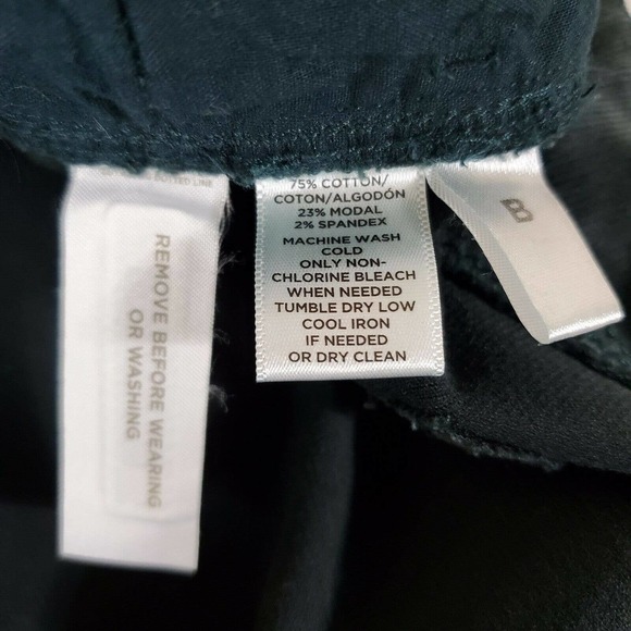 Ann Taylor Loft Women Corduroy Pants Size 30/10 Curvy Skinny Solid Green Stretch - Picture 5 of 7